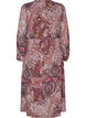 Midi dress with paisley print and elastic waist, Purple, Packshot image number 1