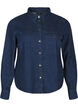 Denim jacket with chest pocket, Unwashed Denim, Packshot image number 0