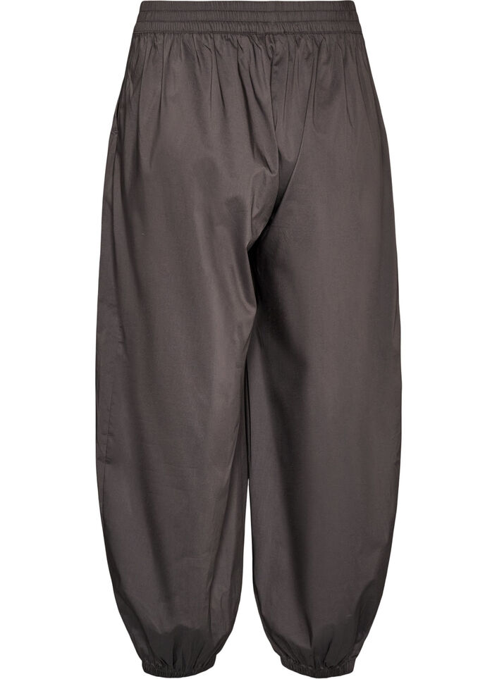 Balloon trousers with pockets and an elasticated waistband, Dark Grey, Packshot image number 1