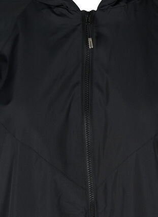 Short jacket with a zip and hood, Black, Packshot image number 2