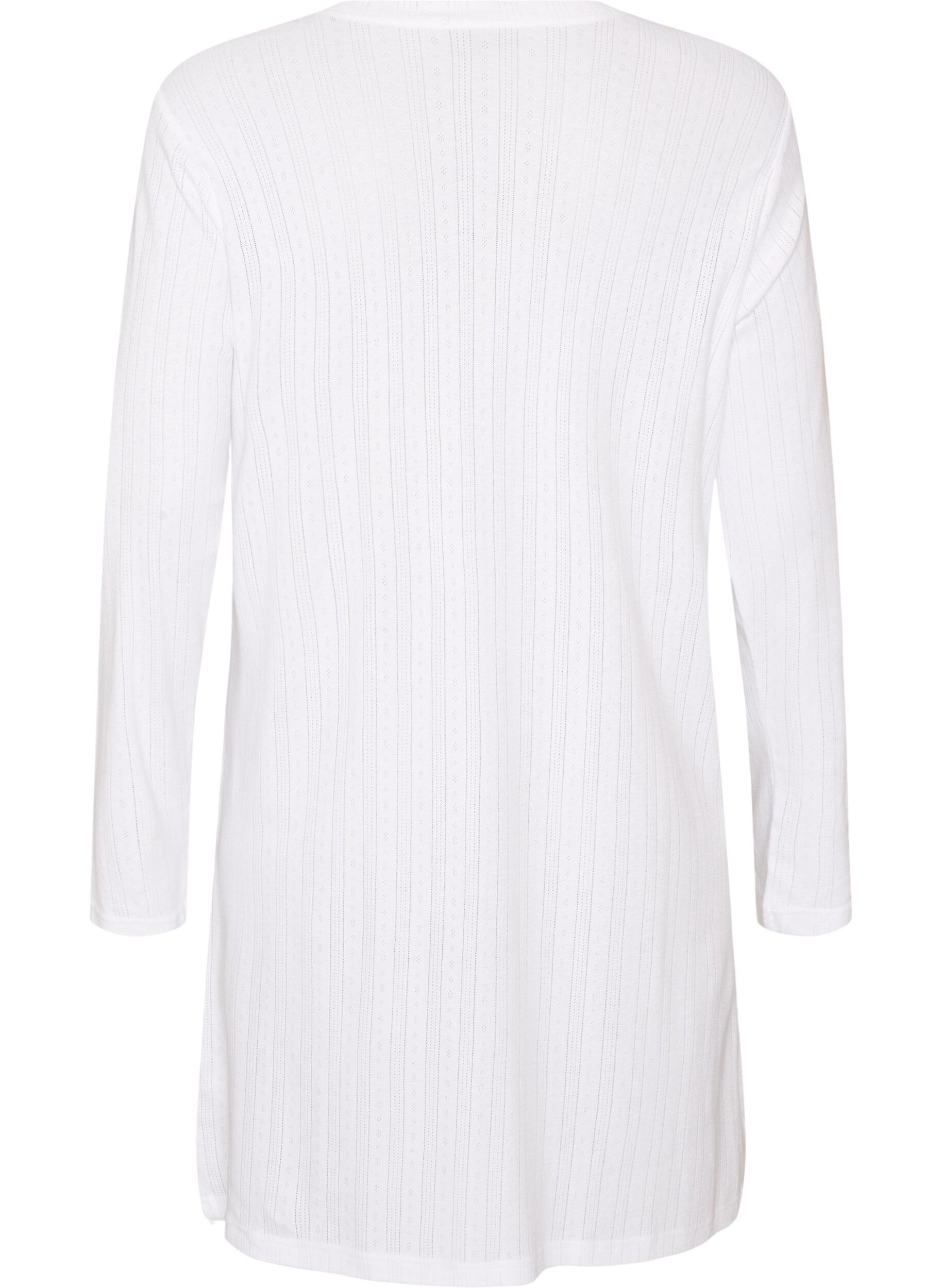 ZizzifashionNightgown in organic cotton with eyelet embroidery, White, Packshot image number 1