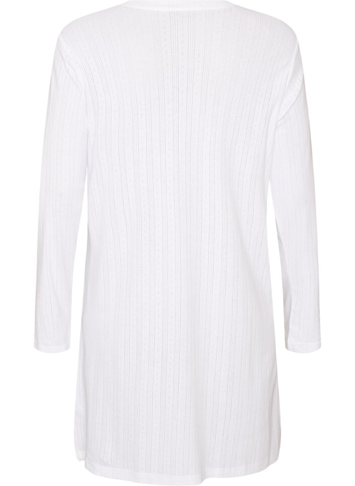 Nightgown in organic cotton with eyelet embroidery, White, Packshot image number 1