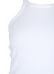 Ribbed cotton tank top, Bright White, Packshot image number 2