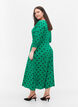 Polka dot viscose midi dress, Jolly Green Dot AOP, Model image number 1