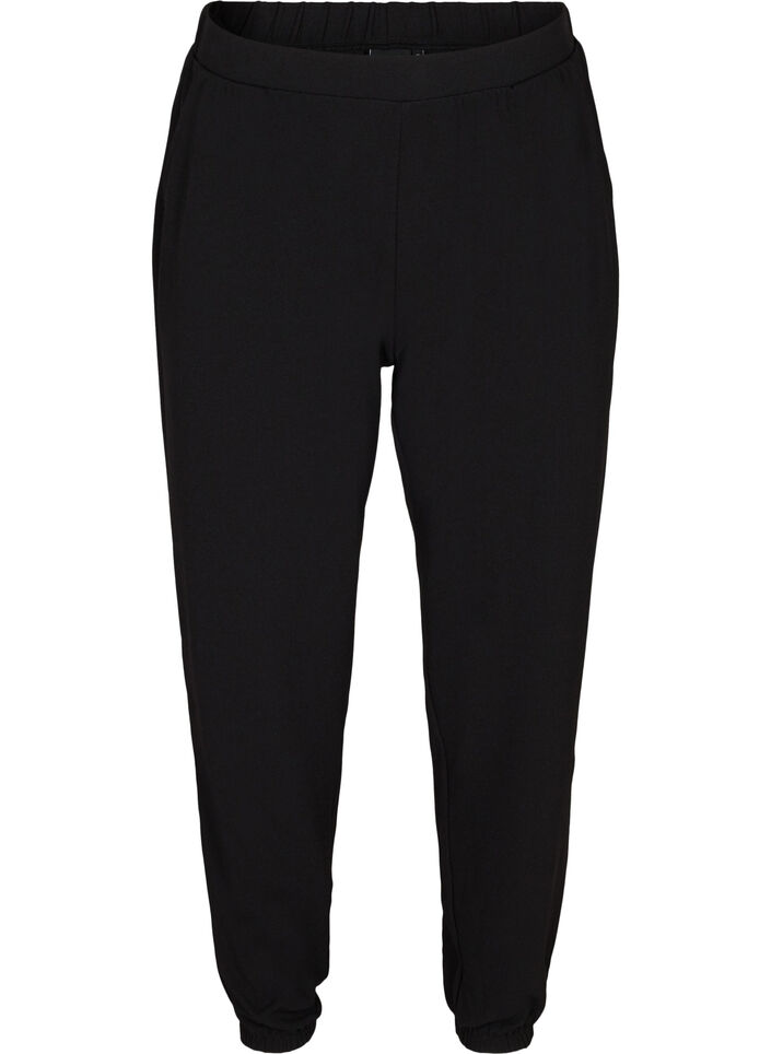 Loose trousers with pockets, Black, Packshot image number 0