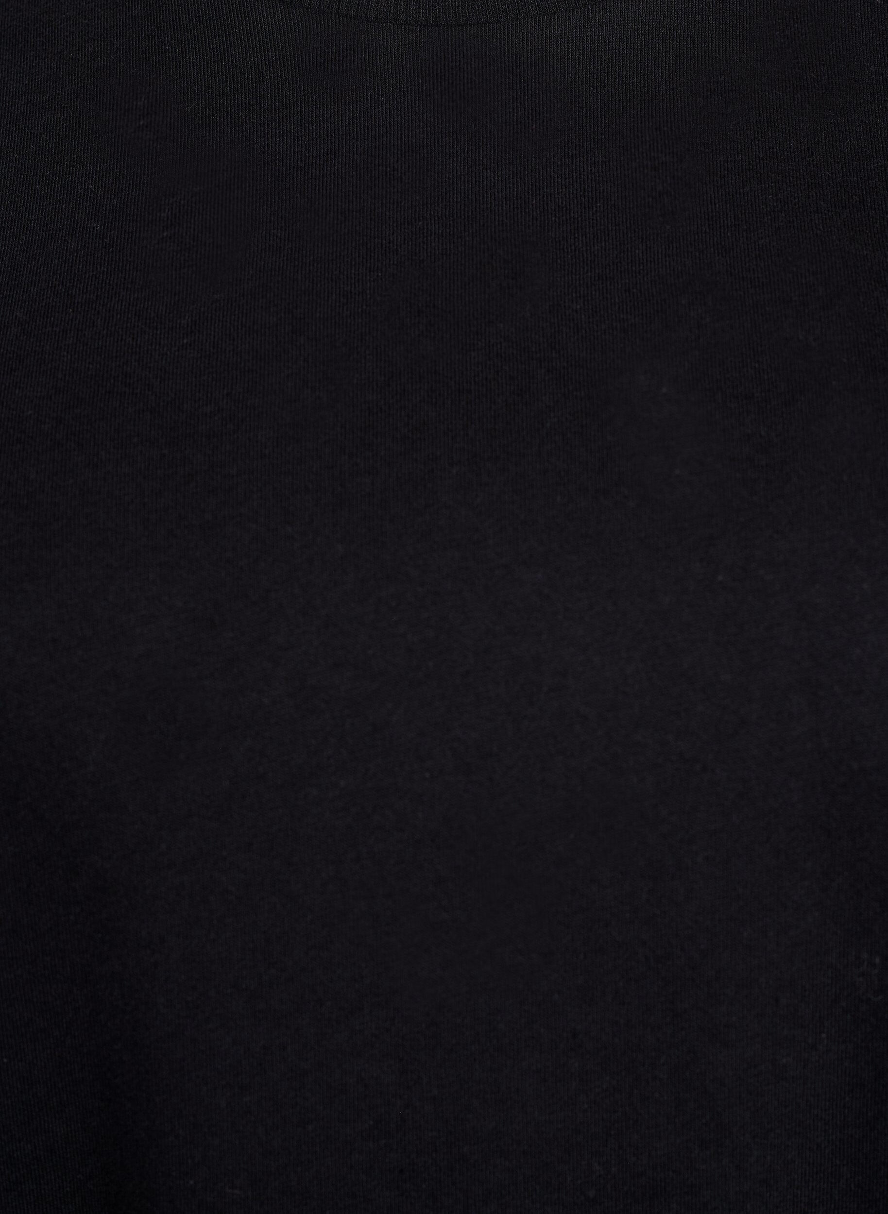 Zizzifashion Knee-length cotton T-shirt dress, Black, Packshot image number 2