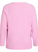Melange knit blouse with round neck, Pink, Packshot image number 1