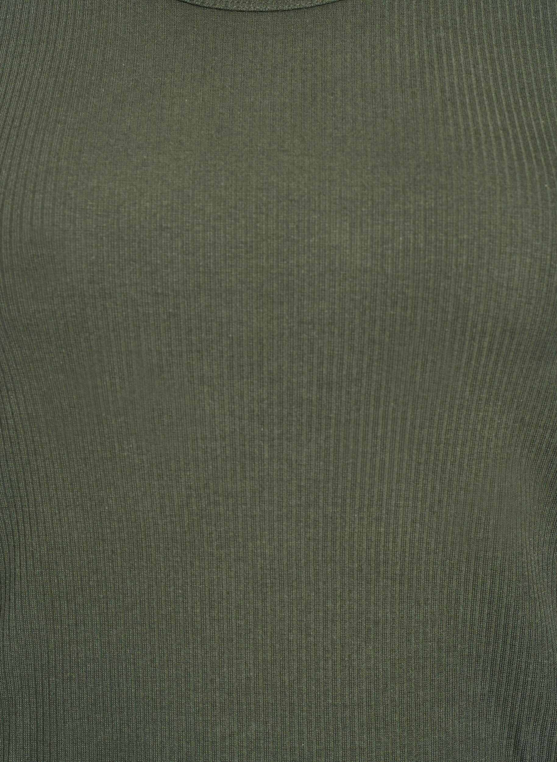 Zizzifashion Knee-length T-shirt dress in ribbed jersey, Green, Packshot image number 2