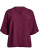 FLASH – Shirt Blouse with V-Neck and 3/4 Sleeves, Dark Bordeaux, Packshot image number 0