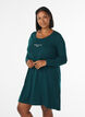 Long-sleeved nightgown in organic cotton, Green, Model image number 0
