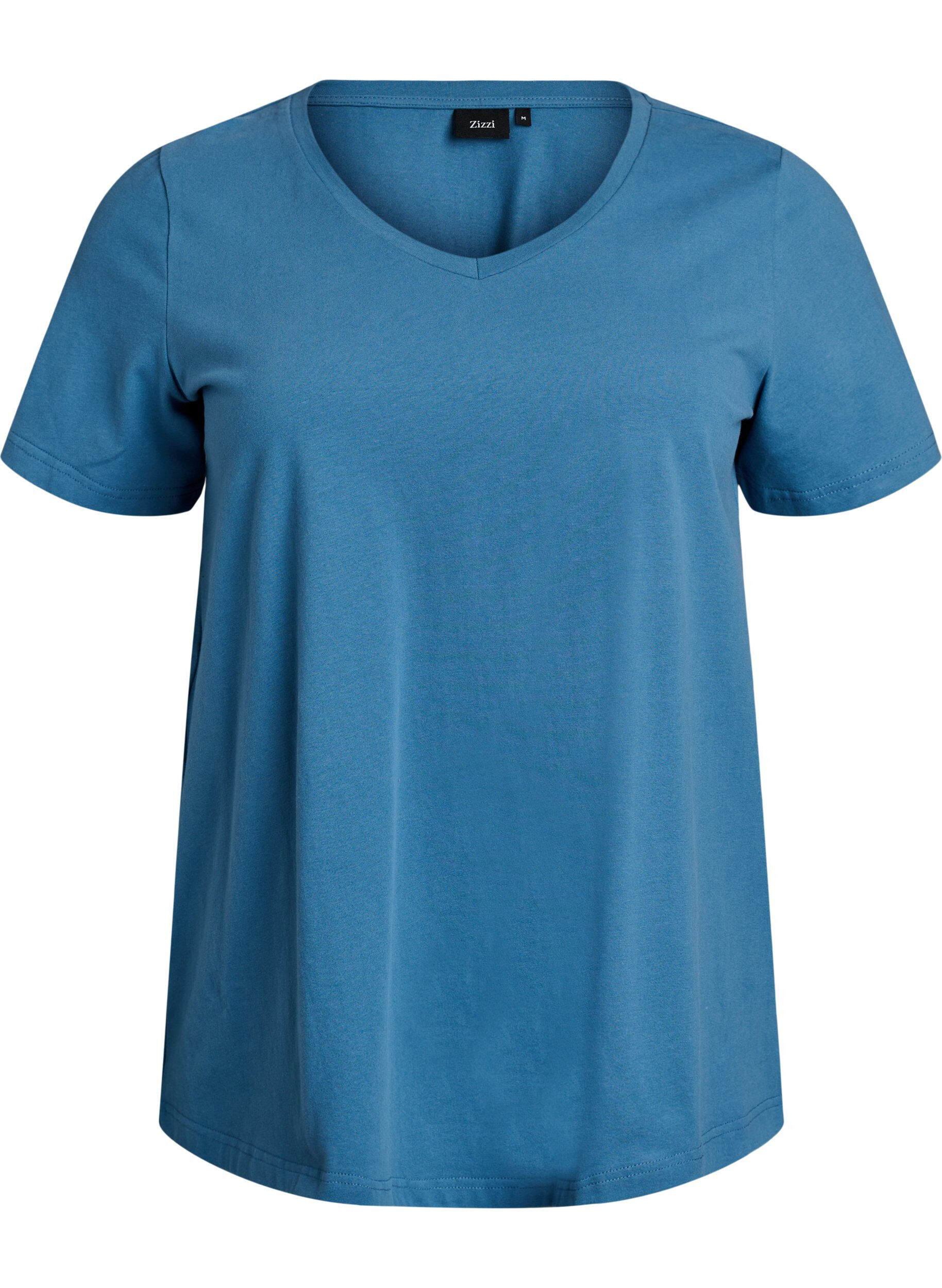 Solid coloured basic t-shirt in cotton