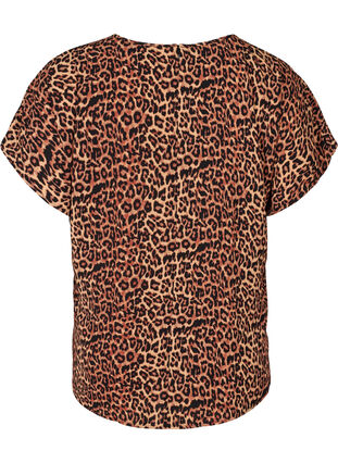 Blouse with short sleeves, Leopard AOP, Packshot image number 1