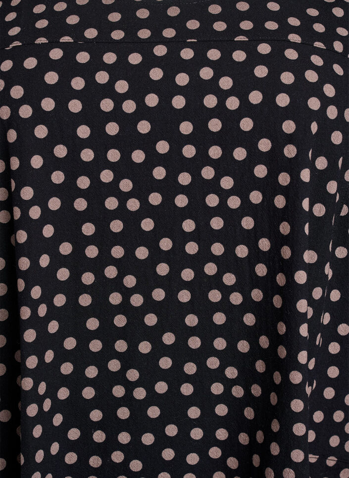 Short-sleeved, printed cotton dress, Brown, Packshot image number 2