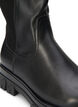 Wide fit - High boot with elastic and zip, Black, Packshot image number 3