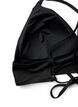 Bikini top with removable pads and back tie, Black, Packshot image number 3