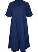A-line midi dress in cotton muslin, Blue, Packshot image number 0