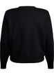 Cardigan with decorative gold buttons, Black, Packshot image number 1