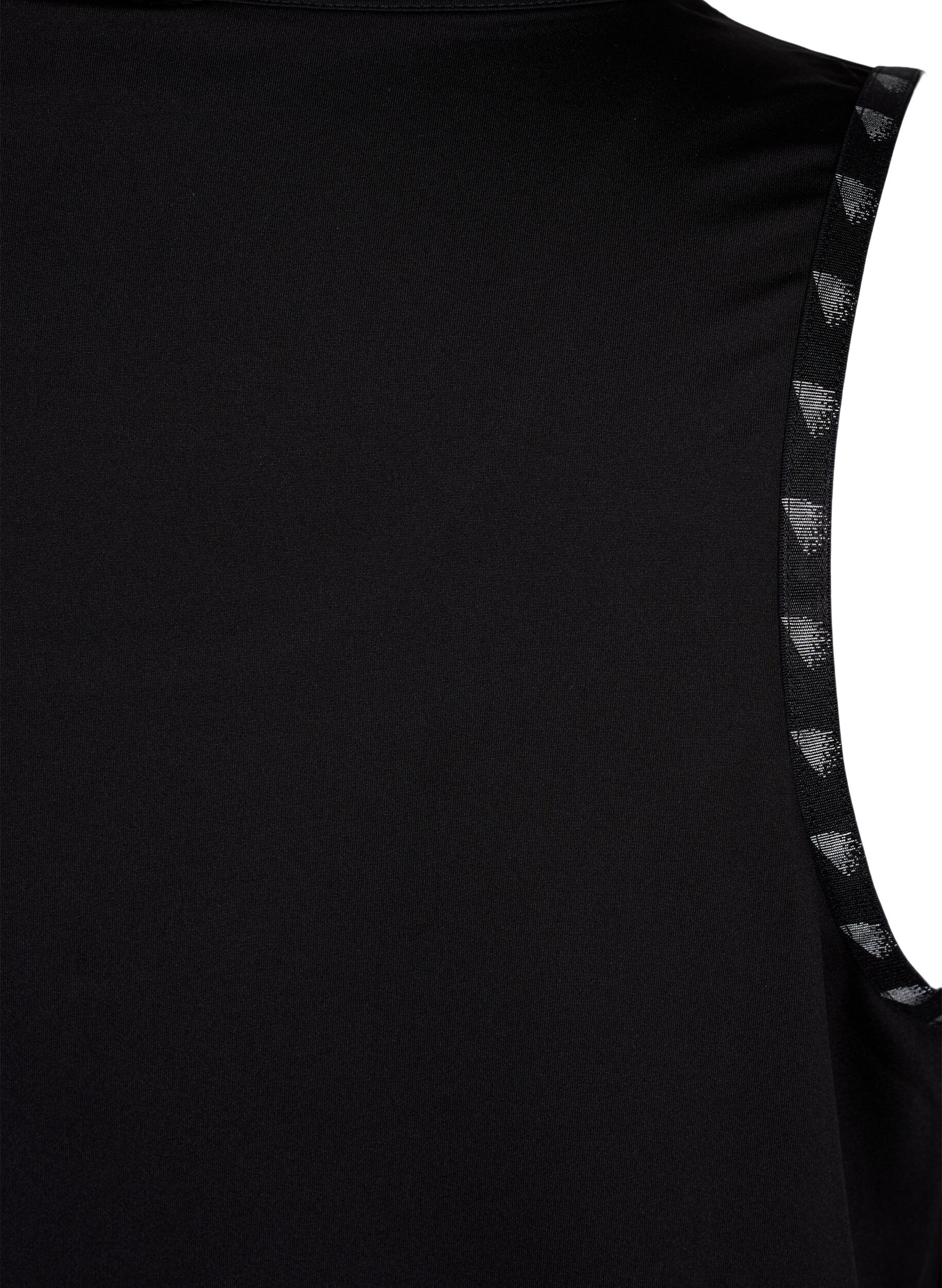 Zizzifashion Plain workout top, Black, Packshot image number 3