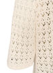 Knitted cardigan with eyelet embroidery and a V-neck, Beige, Packshot image number 3