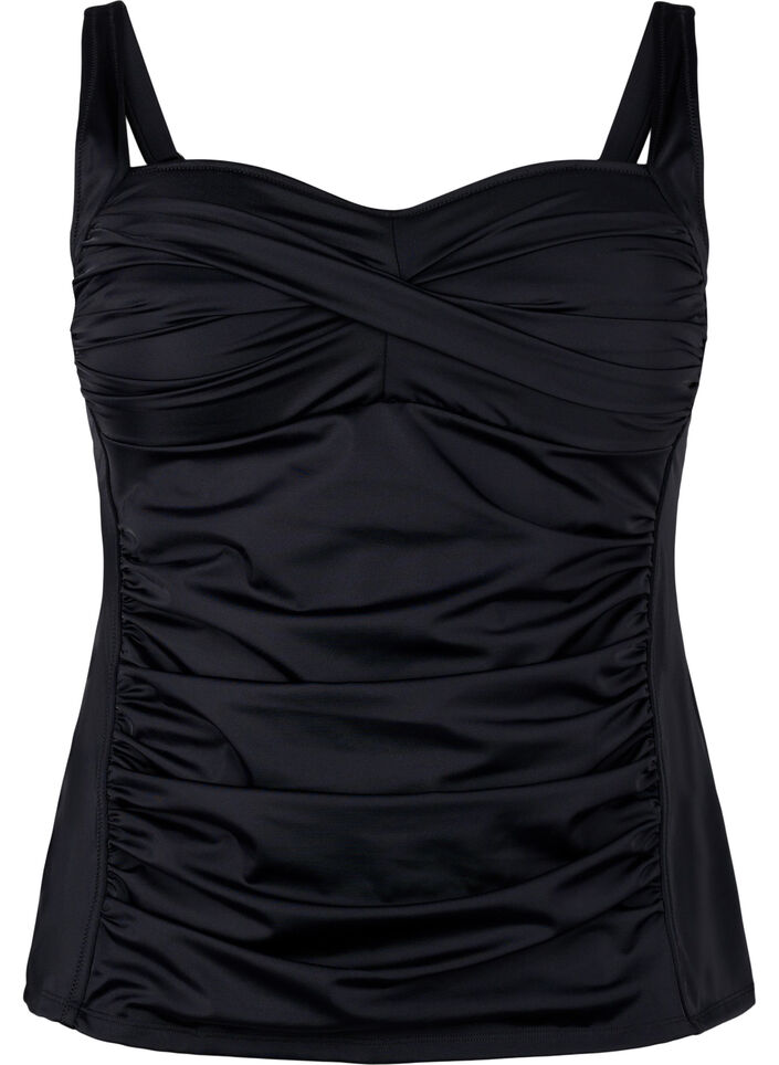 Draped tankini, Black, Packshot image number 0