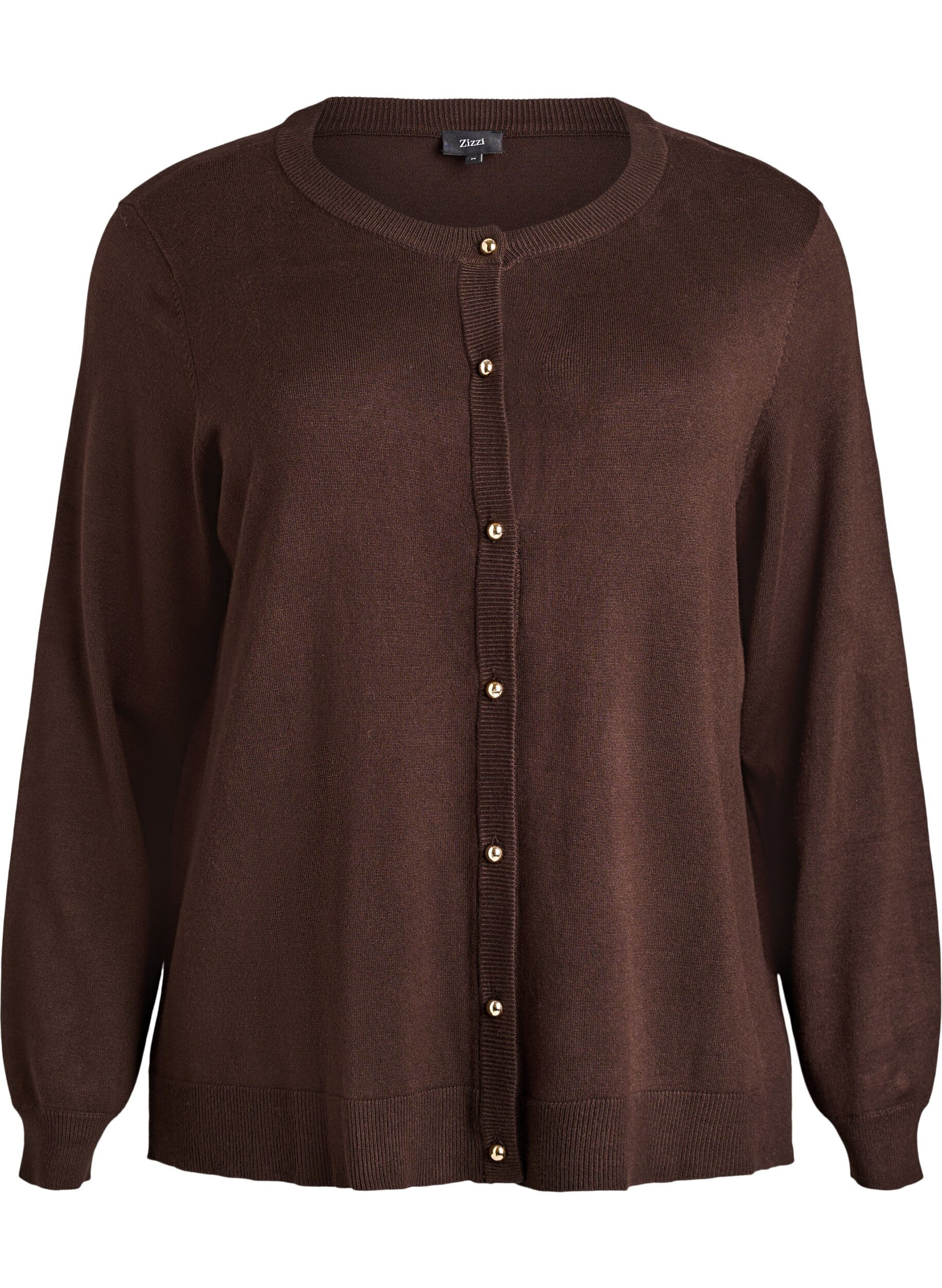 Fine-knit cardigan with ball buttons