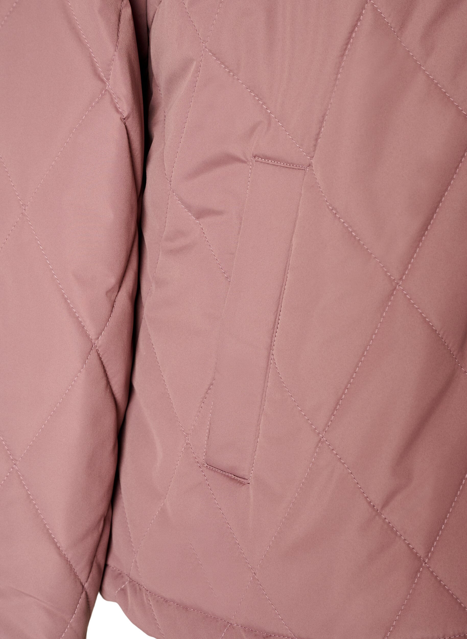 ZizzifashionLightly padded jacket with diamond quilt, Rose, Packshot image number 3
