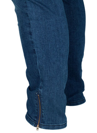 Extra slim Sanna jeans with zipper details, Blue denim, Packshot image number 3