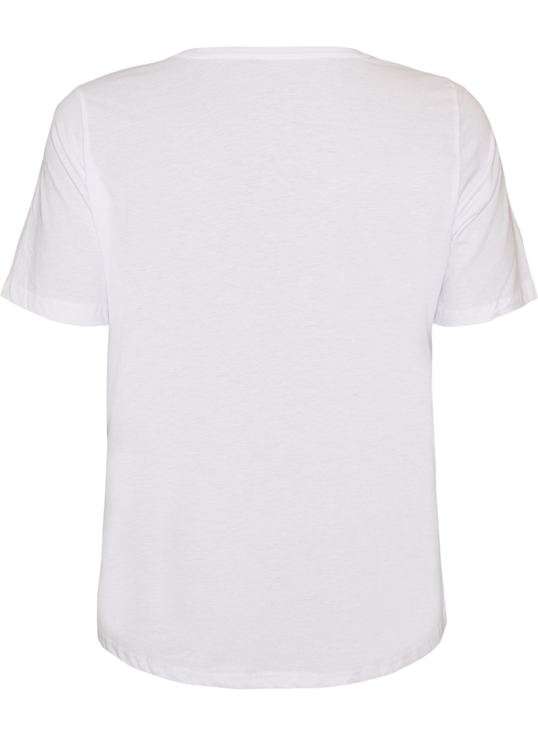 Zizzifashion T-shirt with motif, White, Packshot image number 1