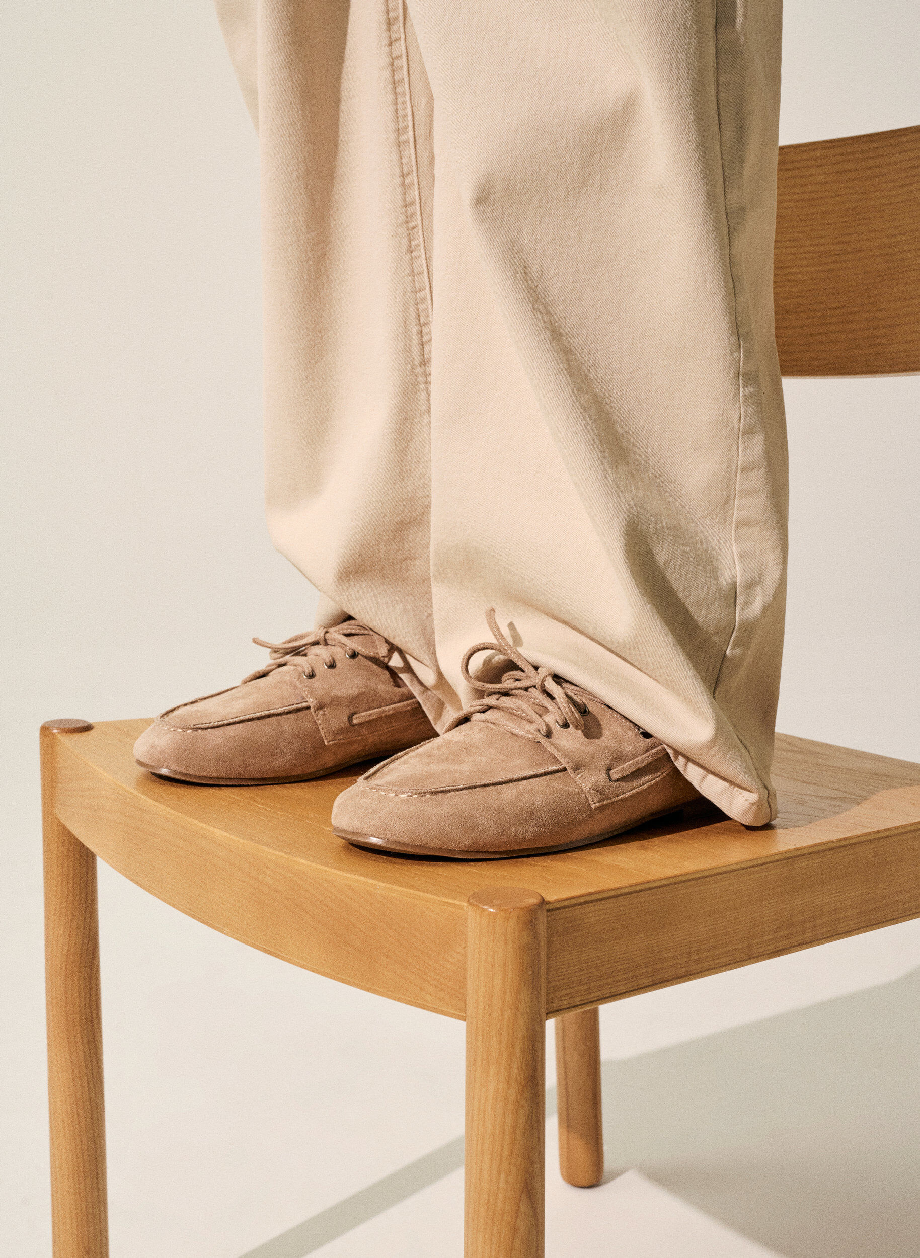 Zizzifashion Faux suede moccasins, Beige, Image image number 0