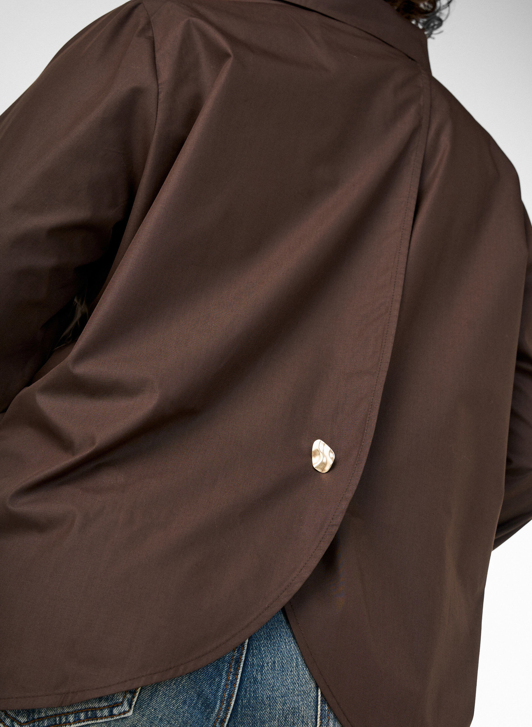 ZizzifashionShirt with decorative back detail, Brown, Model image number 3