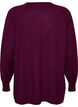 Knitted blouse with round neck and knitted pattern, Red, Packshot image number 1
