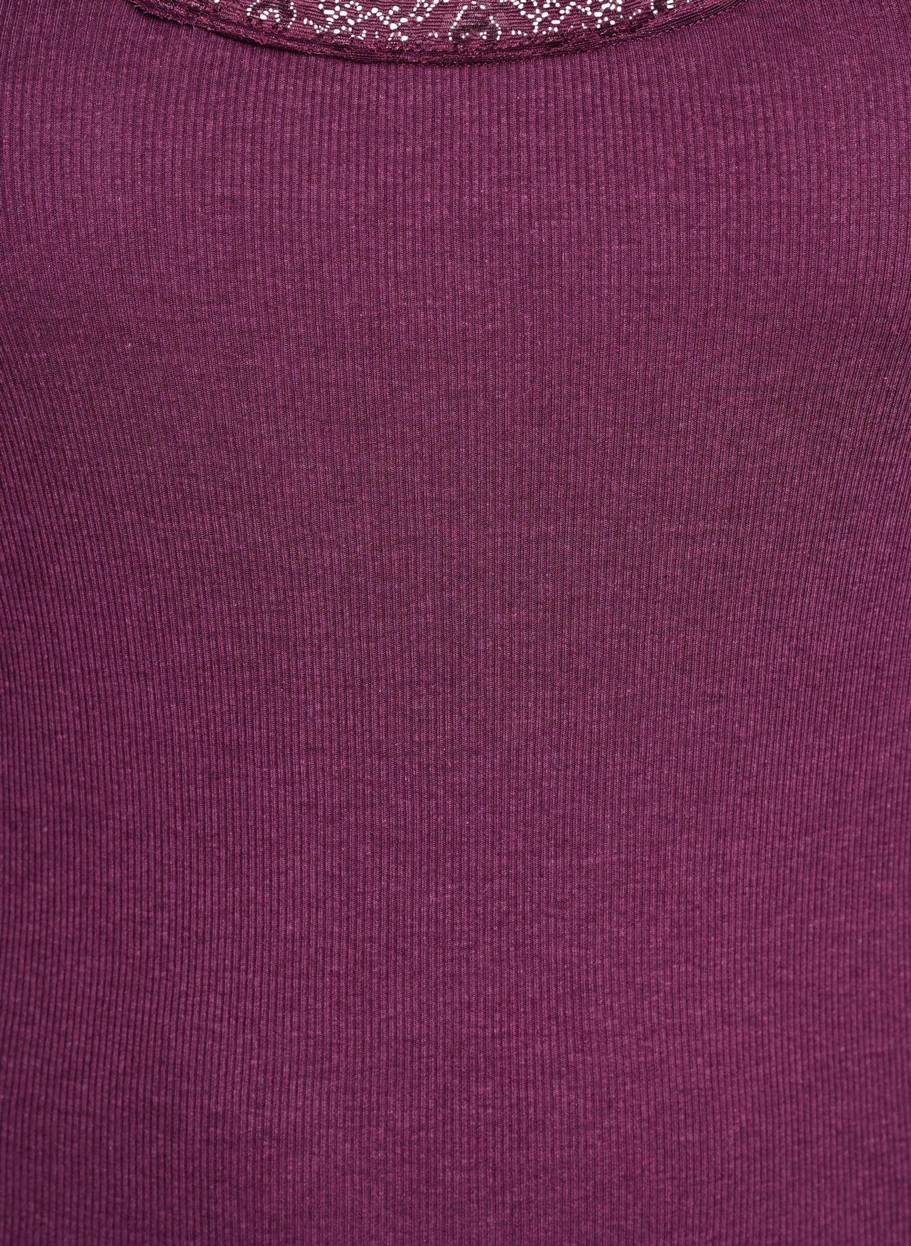 Zizzifashion Top with lace trim, Dark Bordeaux, Packshot image number 2