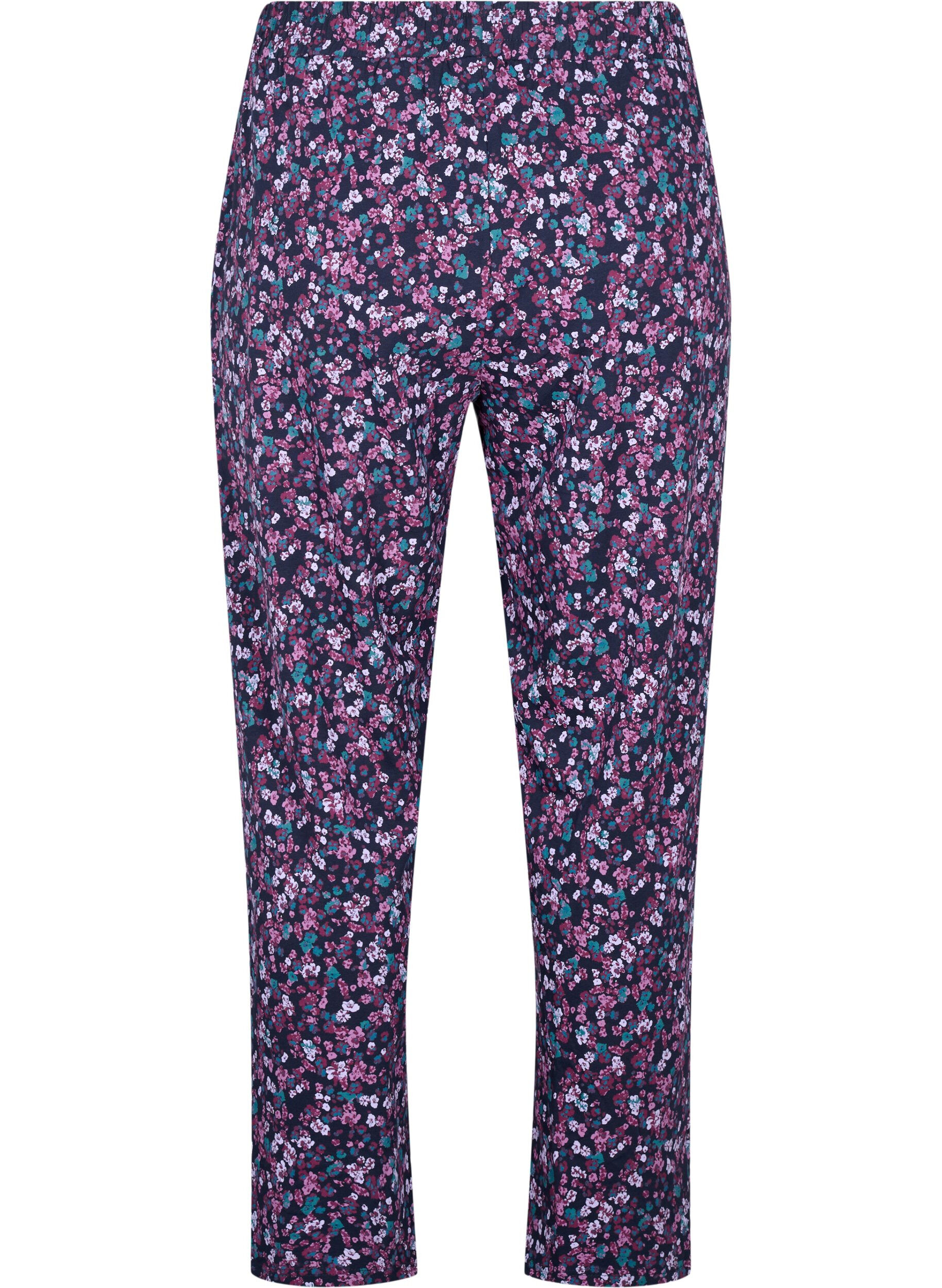 Zizzifashion Cotton pajama pants with print, Blue, Packshot image number 1