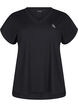 V-neck training t-shirt, Black, Packshot image number 0