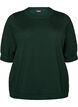 Fine-knit blouse with short sleeves, Green, Packshot image number 0