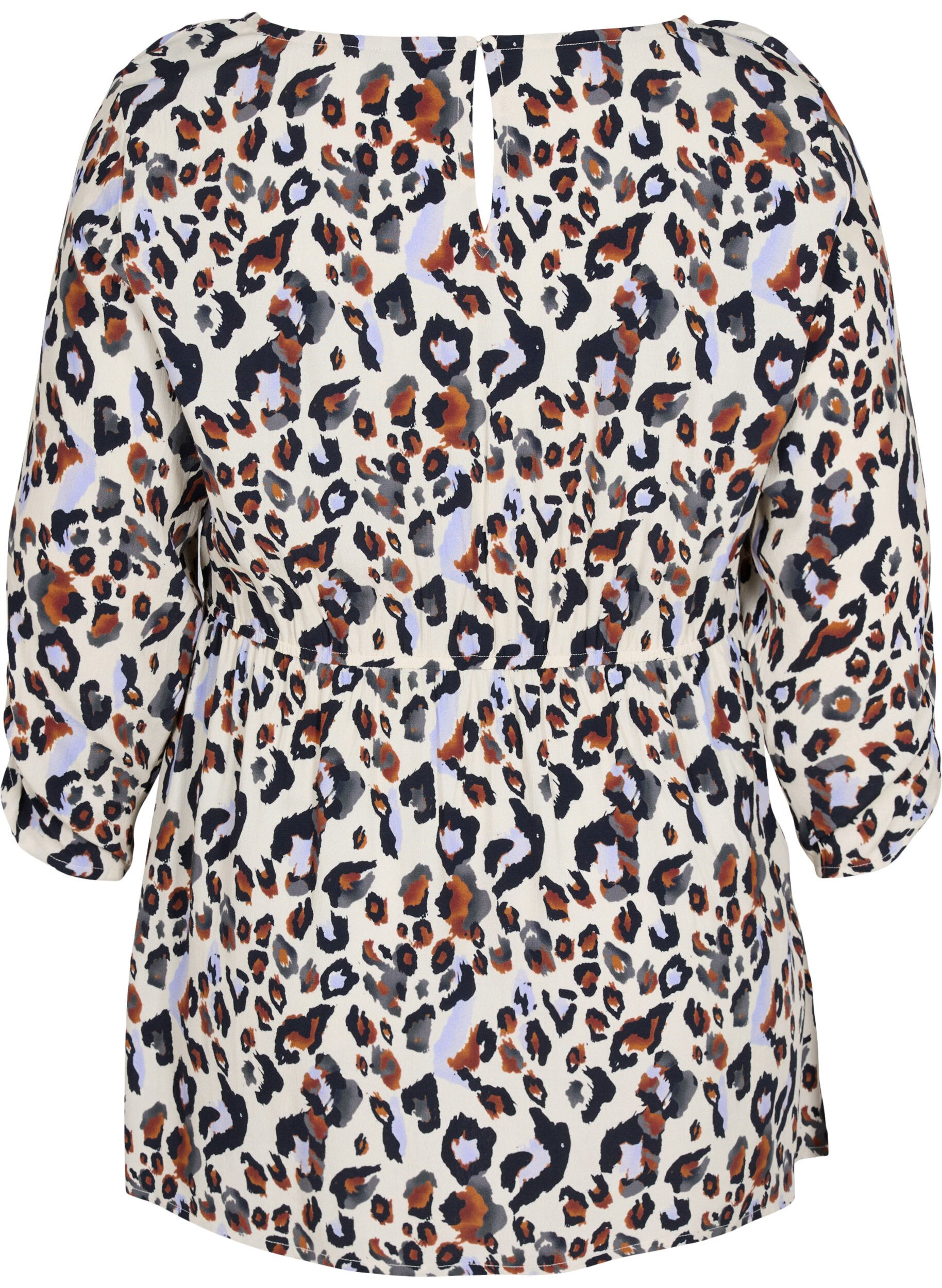 Zizzifashion Maternity blouse in viscose and print, White Leo Print , Packshot image number 1