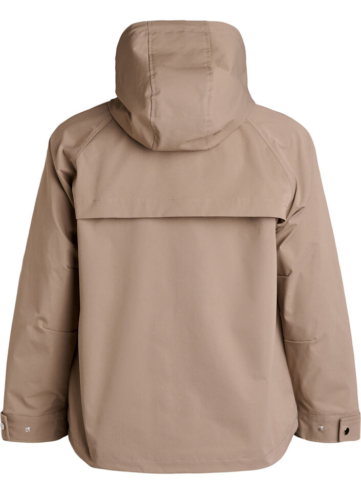 Short spring jacket with a detachable hood, Beige, Packshot image number 1
