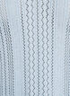 Knitted top with eyelet embroidery and V-neck, Light Blue, Packshot image number 2