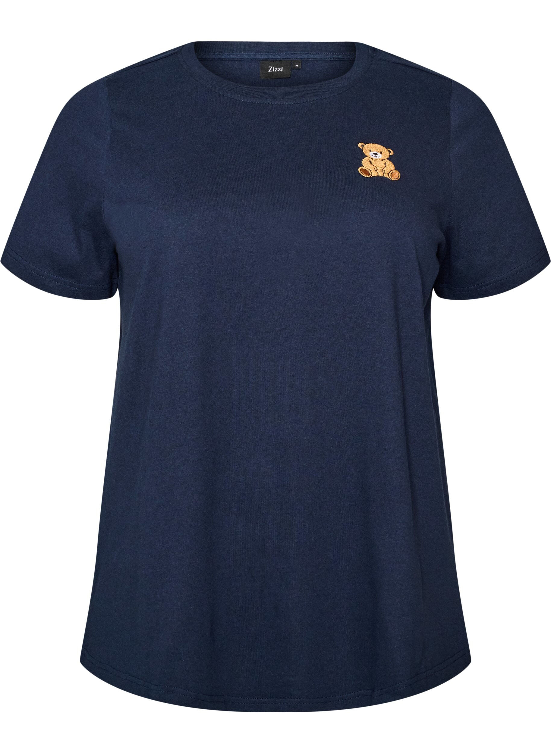 ZizzifashionOrganic cotton T-shirt with teddy bear motif, Blue, Packshot image number 0