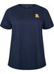 Organic cotton T-shirt with teddy bear motif, Blue, Packshot image number 0
