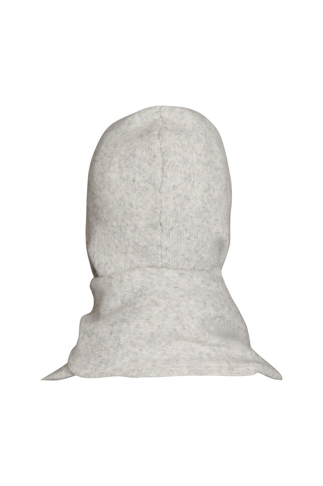 Knitted hooded scarf, Grey, Packshot image number 1