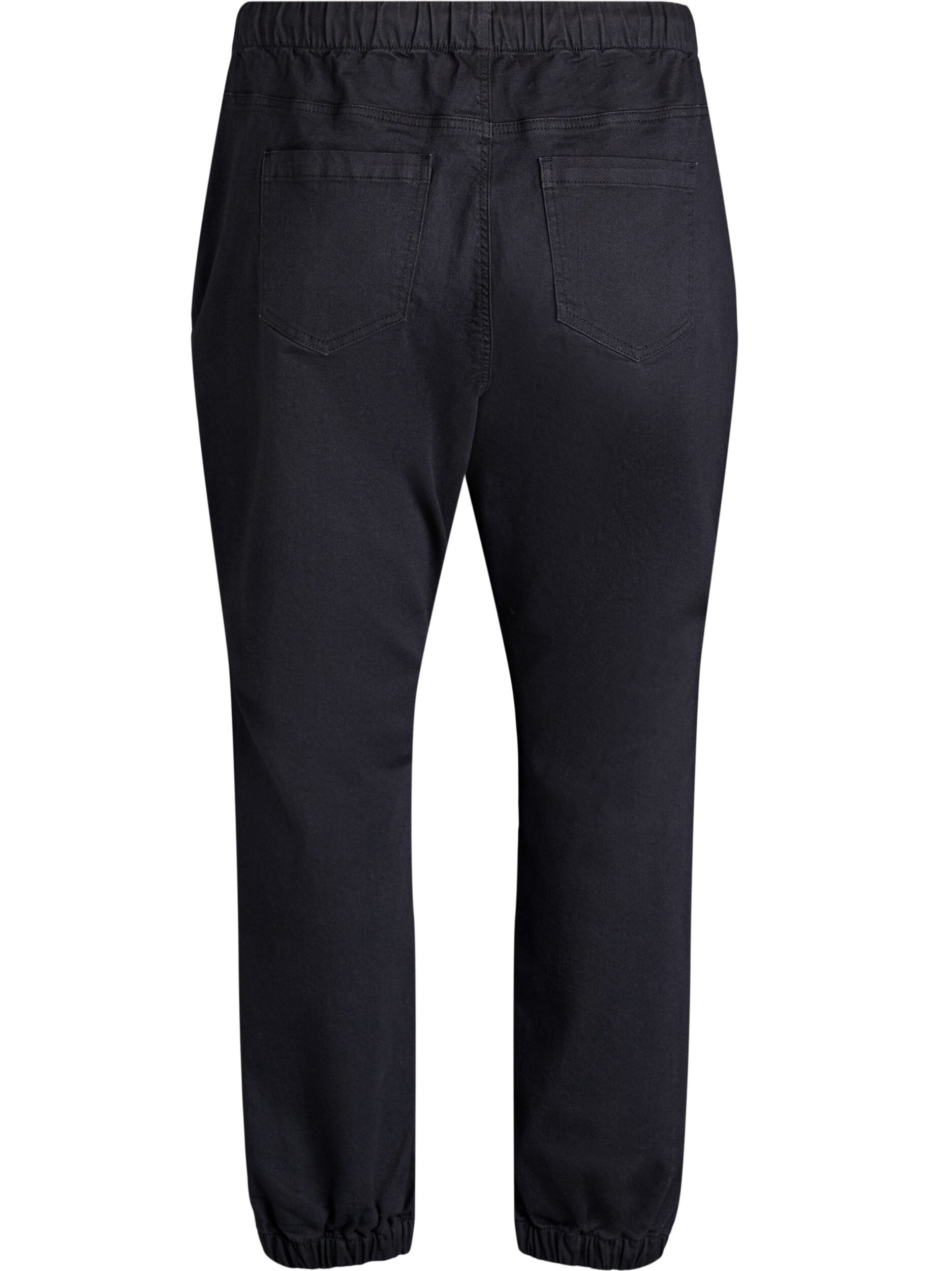ZizzifashionDenim joggers with pockets, Black, Packshot image number 1