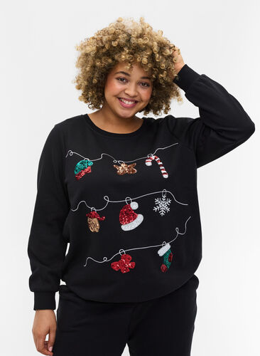 Christmas sweater, Black Decoration, Model image number 0