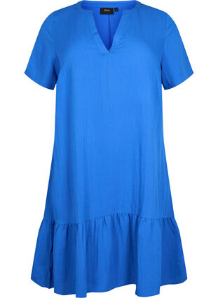 Short-sleeved viscose dress with v-neckline, Surf the web, Packshot image number 0