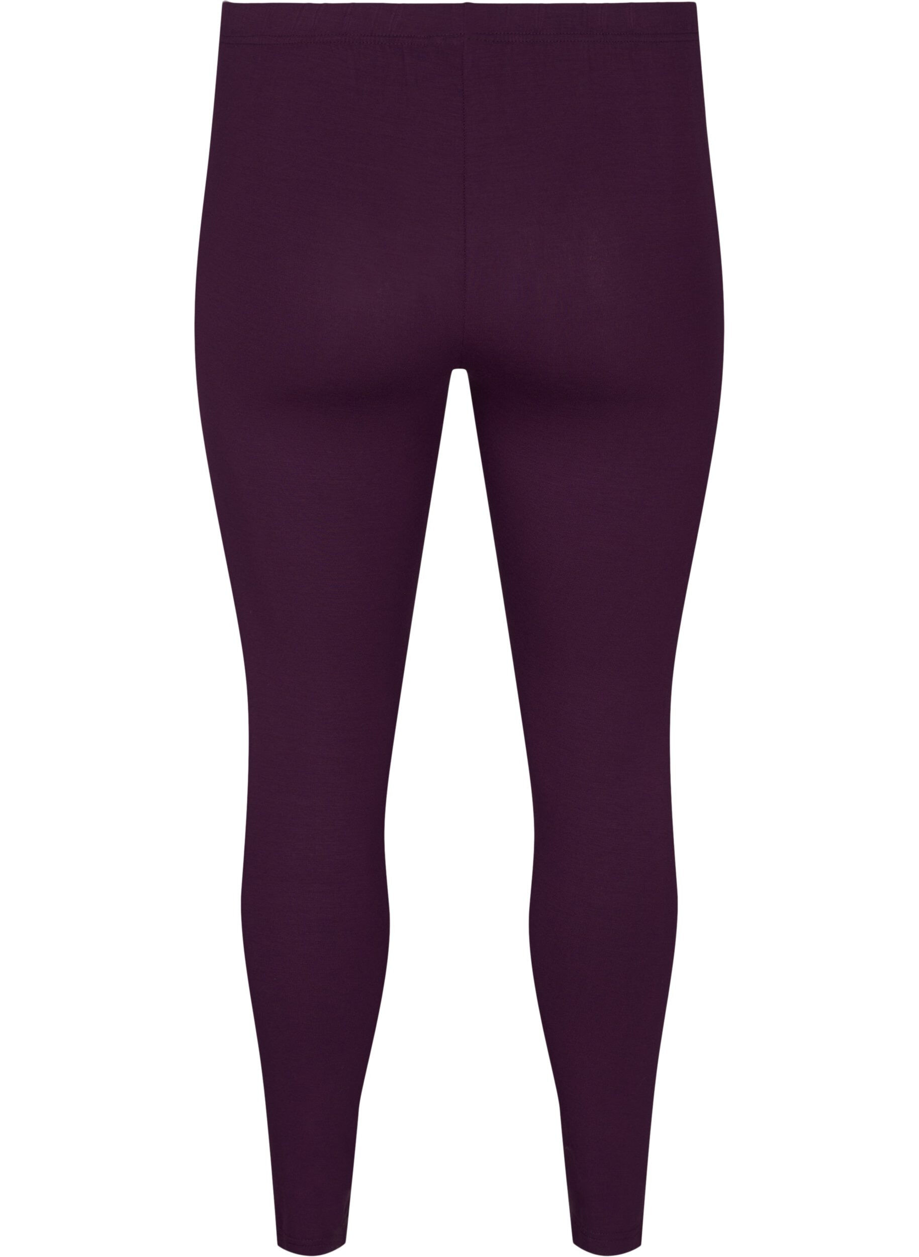 Zizzifashion Basic leggings in viscose, Purple, Packshot image number 1
