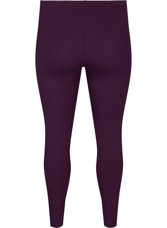 Basic leggings in viscose, Purple, Packshot image number 1