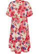 Cotton midi dress with floral print, Red, Packshot image number 1