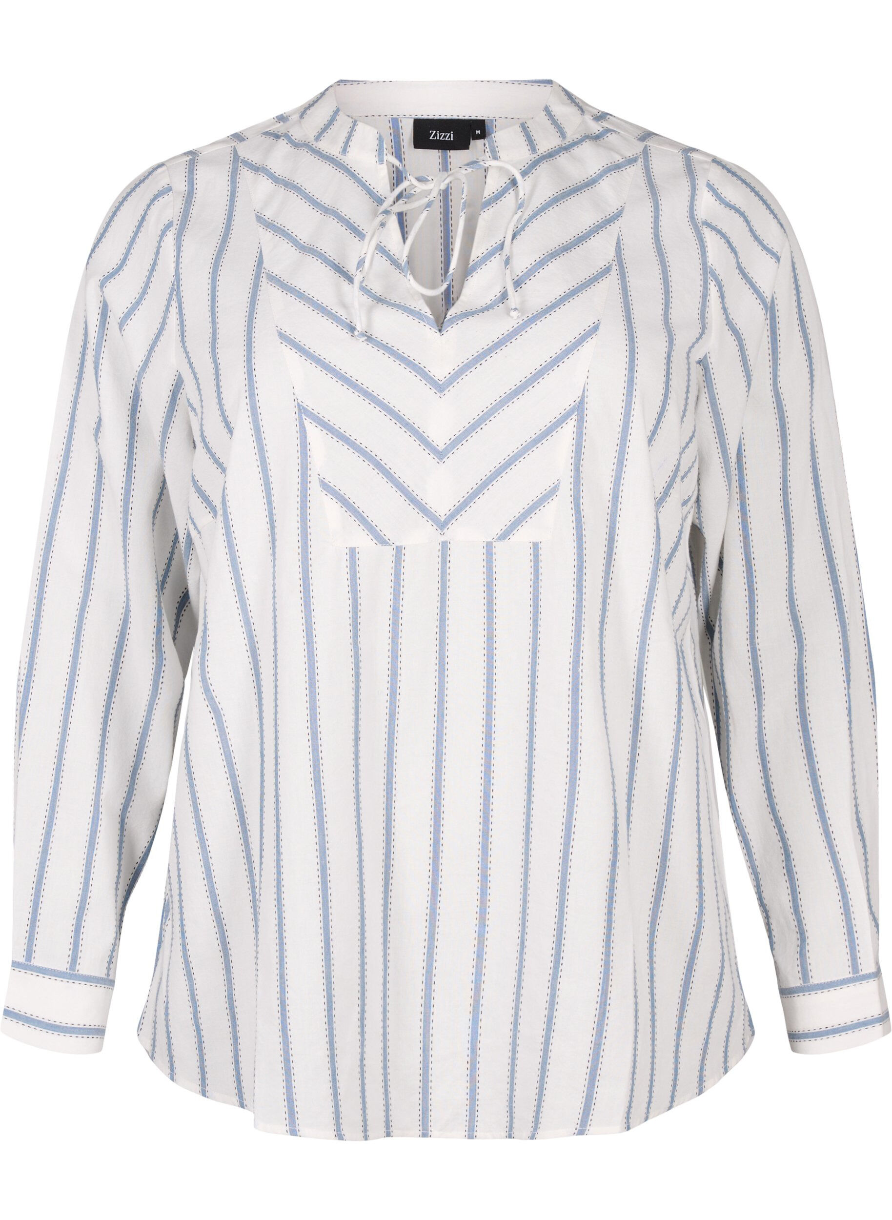 Striped blouse with tie detail