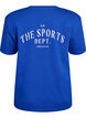 Sporty T-shirt in organic cotton, Blue, Packshot image number 1