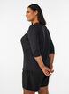 Sports top with 3/4 sleeves, Black, Model image number 2